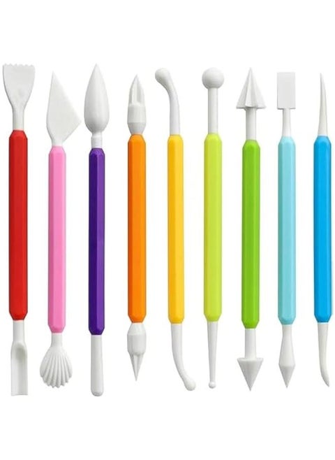 9-Piece Clay Sculpting Tools Kit for Easy Polymer Carving - Comfortable Grip Set for Sculpey, Modeling Clay - Ideal for Kids and Adults