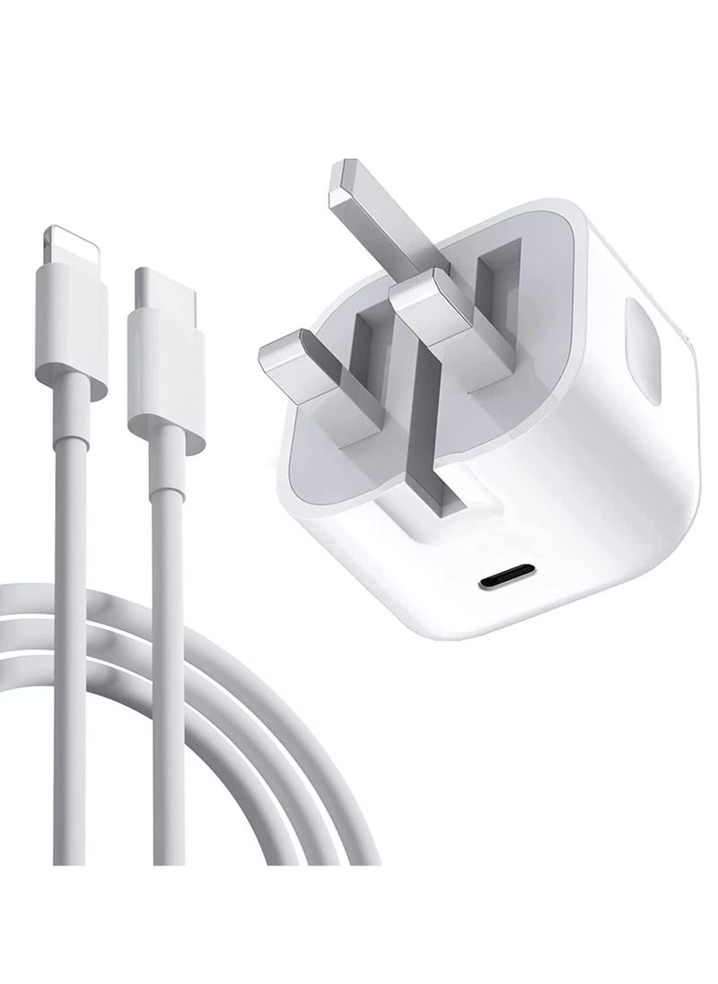 Gravity iPhone 20W USB C Fast Charger, iPhone Fast Charger Plug fast Charger Power and 1M iPhone USB C Charger Cable Compatible with i-Phone 13 12 11 Pro Max Mini X XR Xs/i-Pad, iPhone USB C Fast Charger - Image 1