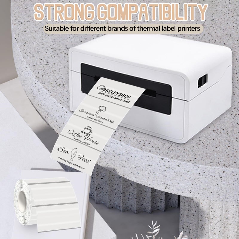 Starboling 2x1 Clear Thermal Labels,Address Barcode Self-Adhesive Thermal Printer Stickers for Logo Design,Name/Price Tag,Address - Image 4