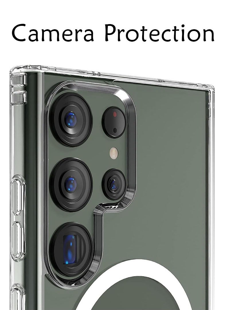 Theodor Magnetic Case for Samsung Galaxy S24 Ultra 6.8-inch Compatible with MagSafe Wireless Charging, Shockproof Phone Bumper Cover Croissant B - Image 2