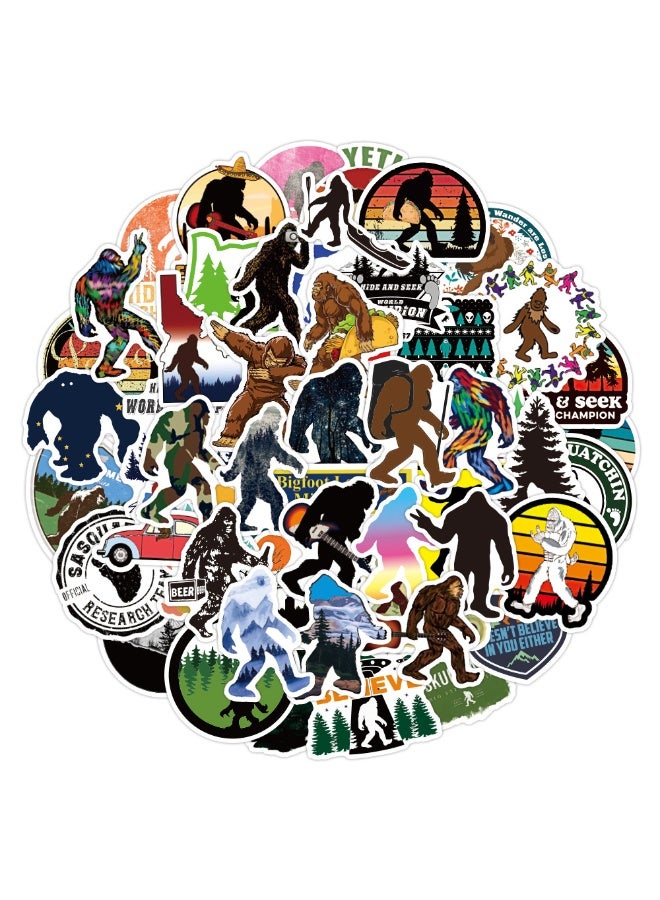 NIBEMINENT 50 Pcs Bigfoot Savage Deco Kit Waterproof Stickers, High Definition Printing Bright Colors, Suitable for Laptop Skateboard Luggage Water Bottle Guitar DIY - Image 3