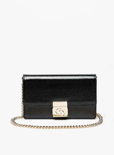 سيليست Women's Textured Crossbody Bag with Chainlink Strap