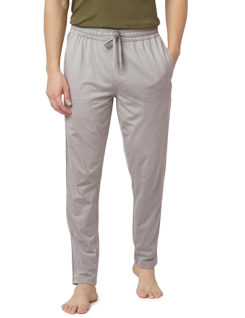 DAMENSCH Mens Regular Fit Statement Jersey Track Pants| Soft Prima Jersey Track Pant for Men-Pack of 1-Stone Grey-S - Image 1
