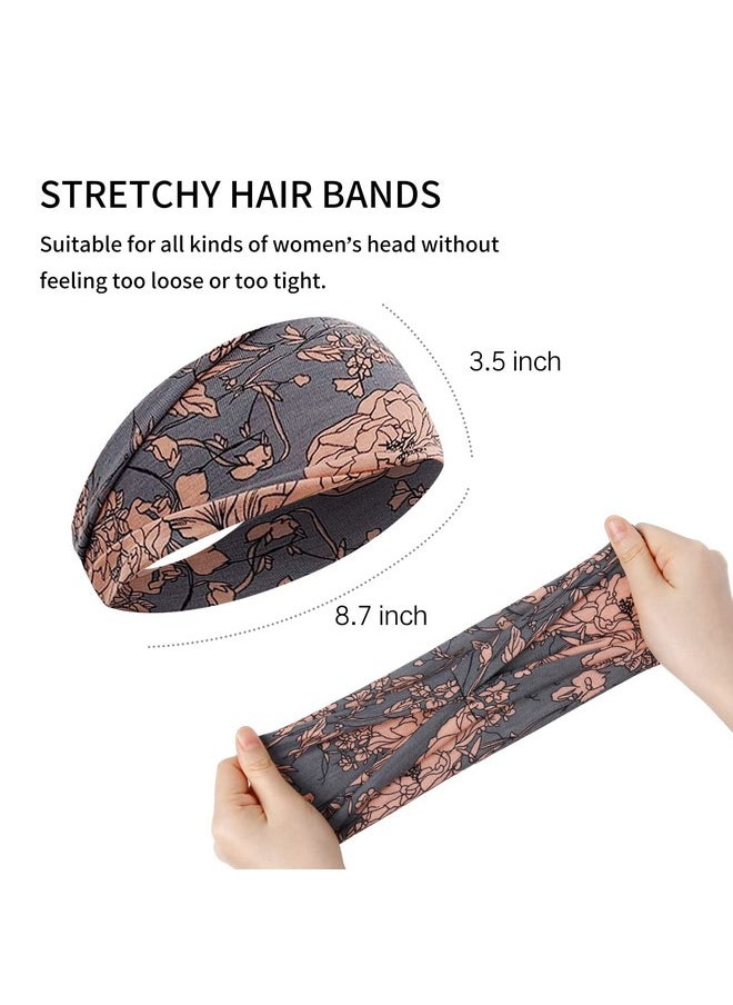AKTVSHOW Women'S Boho Headbands For Short Hair, Non-Slip Wide Head Bands For Workout, Sports, Yoga Hair Accessories  - Image 4