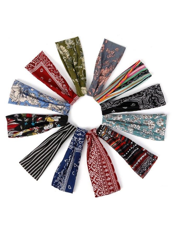 AKTVSHOW Women'S Boho Headbands For Short Hair, Non-Slip Wide Head Bands For Workout, Sports, Yoga Hair Accessories  - Image 5