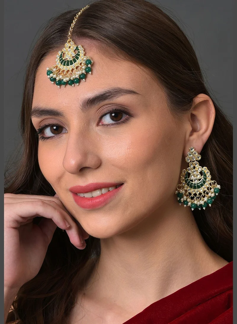 سوهي طقم واقراط مطلية بالذهب