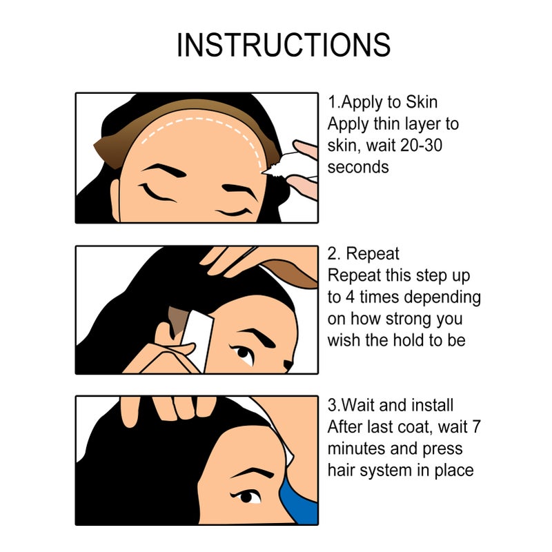 38ml Wig Glue Only Scalp Invisible Bonding Easy Application Waterproof Oil-resistant Hide Hairline Natural Appearance - Image 2