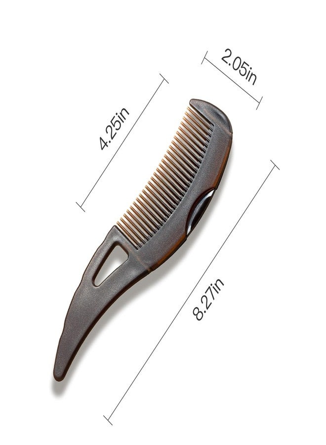 BSITFOW Dandruff Comb, Hollow Tooth Button Comb, Detoxing Brush Energy Massage Comb, Scalp Psoriasis Comb Dandruff Removal Brush, Lice Comb Multifunctional Hairbrush For Women Men Kids (1 pcs)(Brown) - Image 2