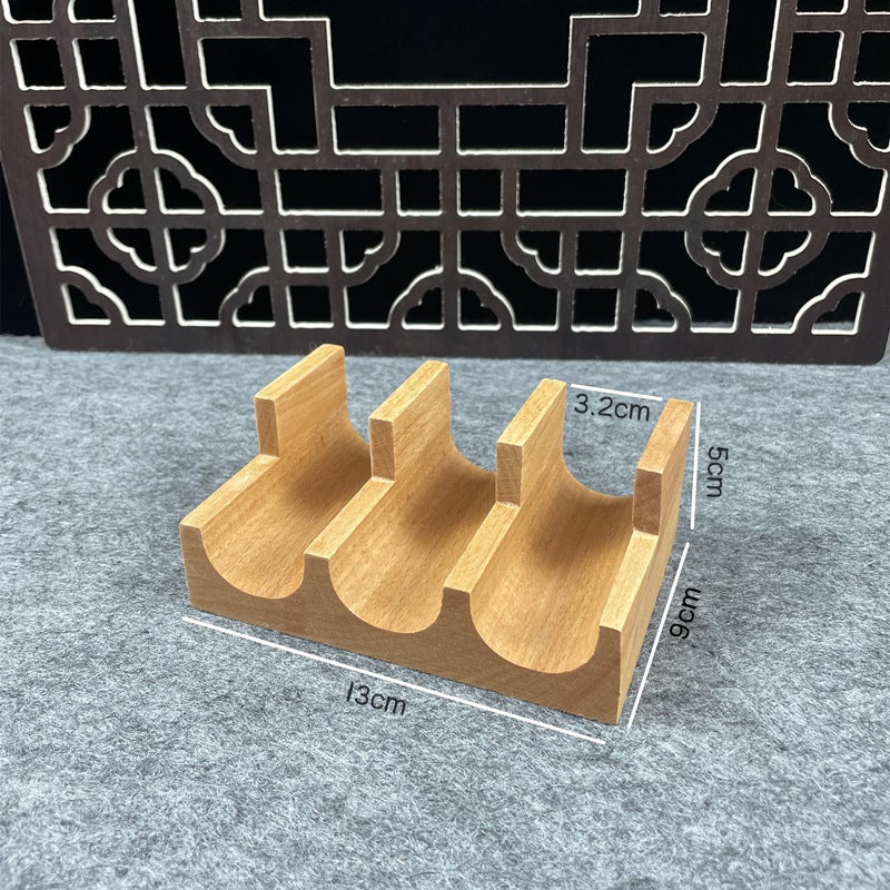 Japanese-Style Hand-Held Sea Urchin Rack U-Shaped Sushi Rack Wooden Dish Western Dining Table Taco Taker Cake Roll Plate Creative Tableware - Image 1