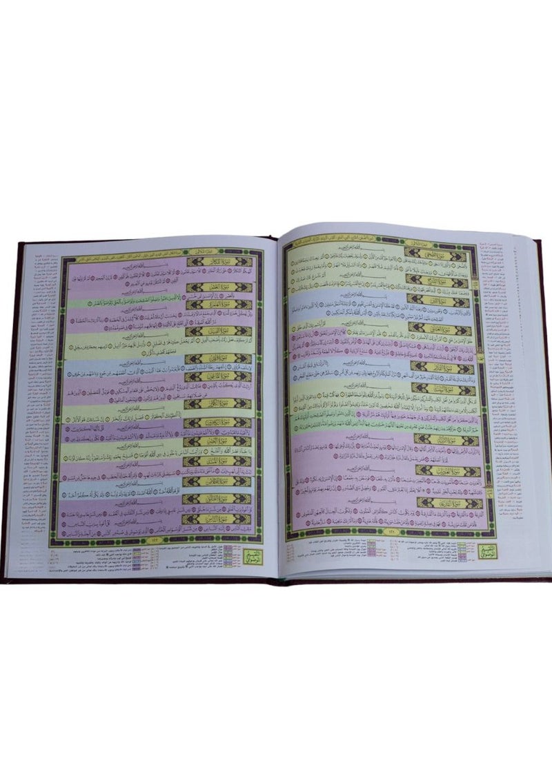 null - مصحف القيام والتقسيم الموضوعي للآيات طول 35 سم , عرض 25 سم - Image 1