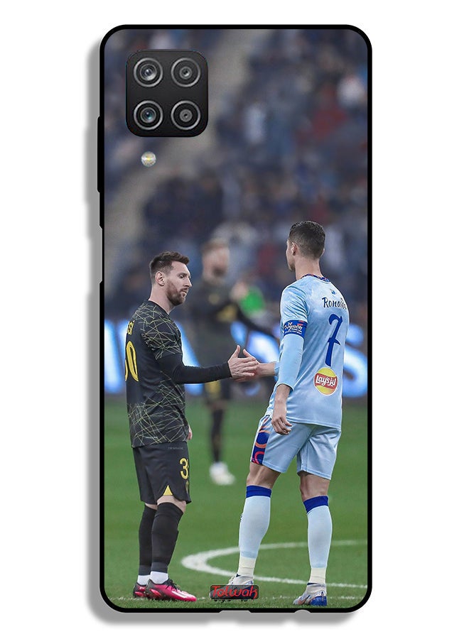 Tolwak Samsung Galaxy A12 Protective Case Cover Messi And Ronaldo - Image 1