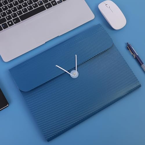 SKYDUE Accordion File Organizer Expanding File Folder with 7 Pockets Portable Receipt Paper Documents Organizer Letter Size Filing Folder School Office Supplies Dark Blue - Image 3