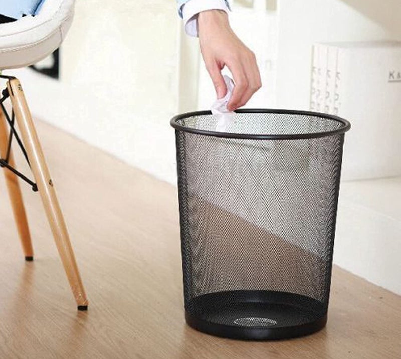 Sakar Metal Mesh Big Size Dustbin for Home Kids Room Kitchen Living Room Office Metal Mesh 2 - Image 2