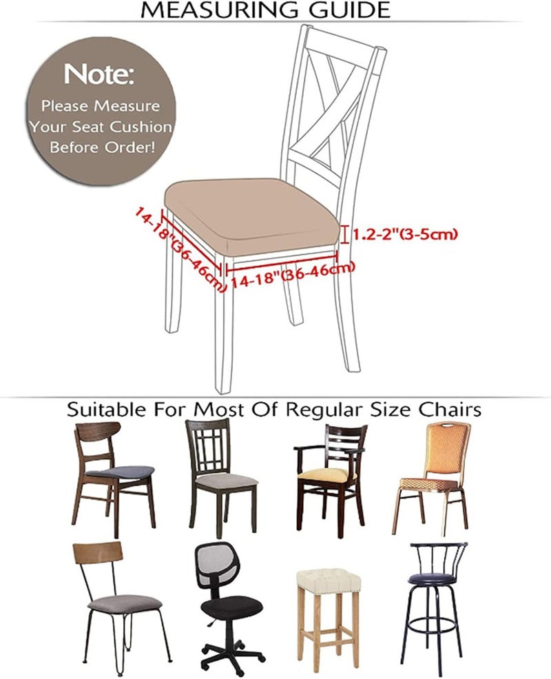 Dining Chair Slipcovers, Dustproof Chair Stretch Cover, Removable and Washable Chair Cover, Suitable for Dining Room Chair Cushion Slipcovers, (Coffee) 1pcs - Image 2