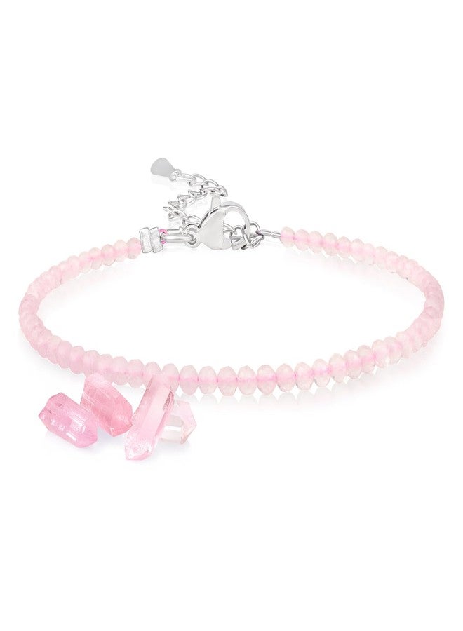 Chitshakti Semi Precious Stone Bracelet - Rose Quartz - 2mm | Beaded Bracelet for Money, Success & Positive Energy | Return Gifts for Guests - Image 1