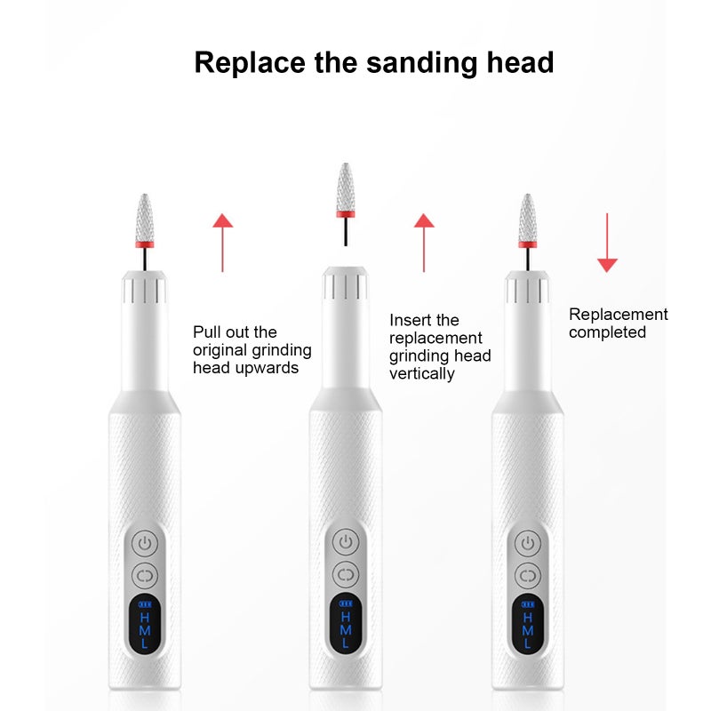 USB Portable Nail Grinder Electric Nail Polisher Electric Nail Manicure Tool - Image 4