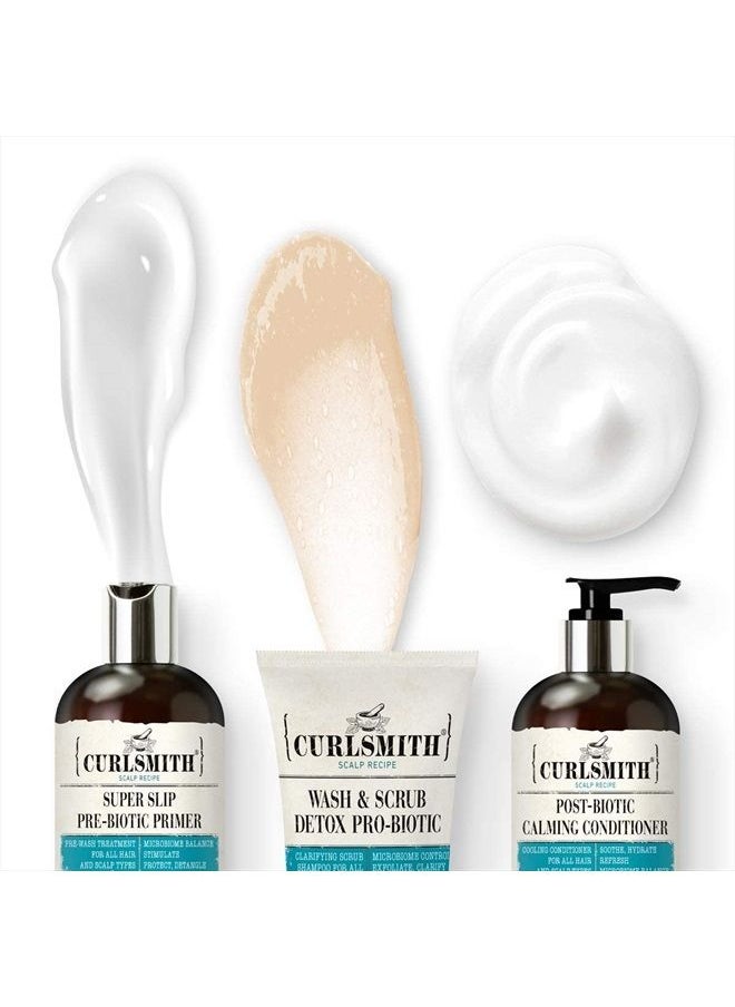 CURLSMITH Curlsmith - Detox Kit - Vegan Microbiome Scalp System for Any Hair Type (2 x 12 fl oz, 1 x 8 fl oz)  - Image 4