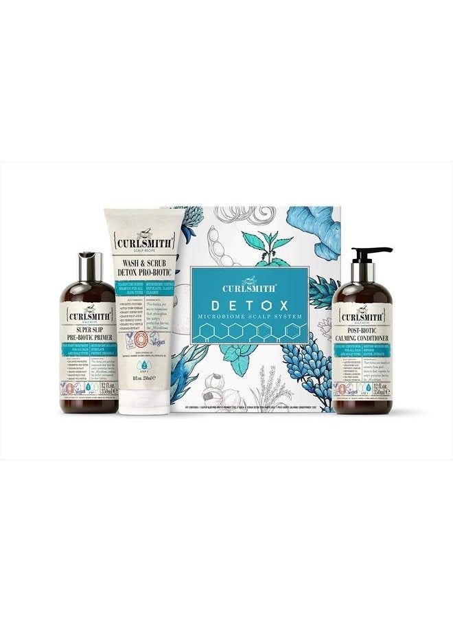 CURLSMITH Curlsmith - Detox Kit - Vegan Microbiome Scalp System for Any Hair Type (2 x 12 fl oz, 1 x 8 fl oz)  - Image 3