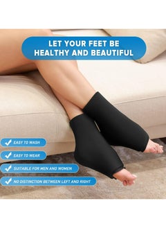 Halamine Ankle Ice Pack Wrap ,Flexible Ankle Foot Gel Ice Pack Wrap, Reusable Gel Cold Pack for Ankle Pain Relief, Hot Cold Therapy Ankle Cold Wrap for Sprains, Achilles, Tendonitis and Swelling, Black  - Image 4