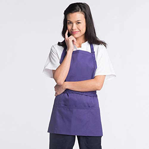 Uncommon Threads mens Adjustable 3 Pocket Restaurant Bib Apron, Royal, One Size US - Image 4