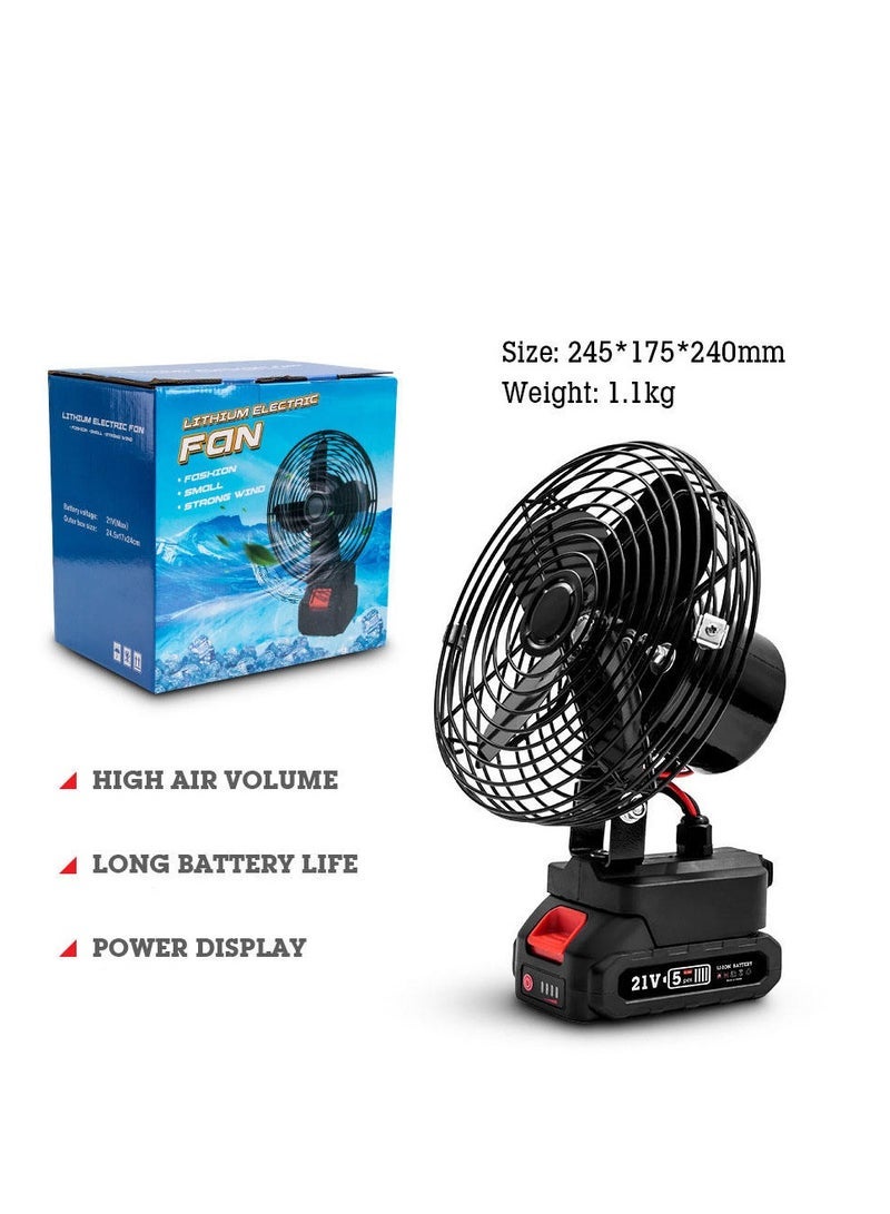 21V Cordless Rechargeable Outdoor Fan – Large Capacity Lithium Battery, Portable, Adjustable Speed, Ideal for Camping, Outdoor Events, Picnics, and Backyard Use - Image 2