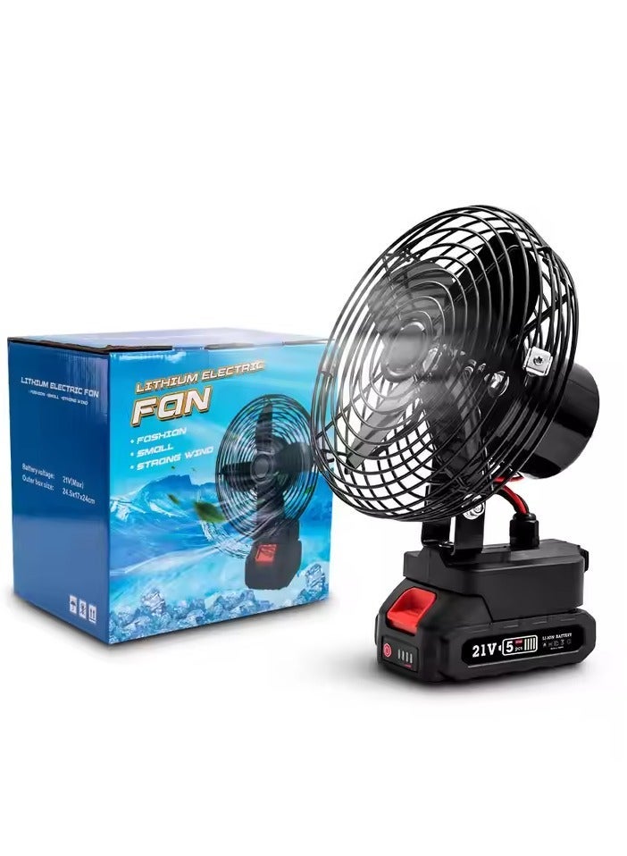 21V Cordless Rechargeable Outdoor Fan – Large Capacity Lithium Battery, Portable, Adjustable Speed, Ideal for Camping, Outdoor Events, Picnics, and Backyard Use - Image 1