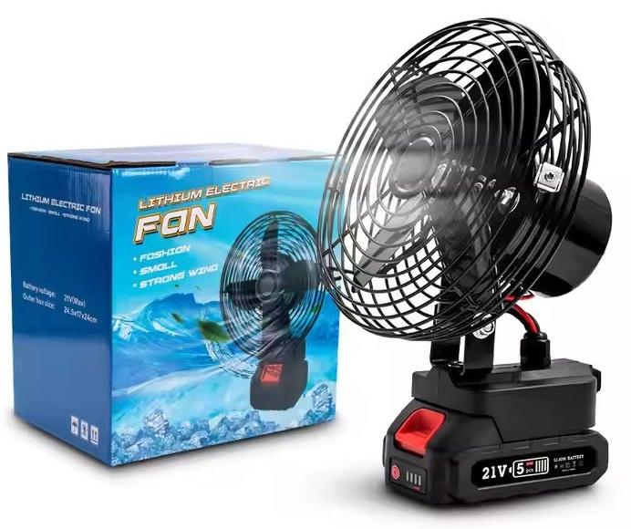 21V Cordless Rechargeable Outdoor Fan – Large Capacity Lithium Battery, Portable, Adjustable Speed, Ideal for Camping, Outdoor Events, Picnics, and Backyard Use - Image 1