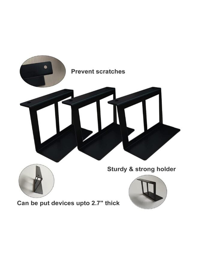 Under Desk Laptop Holder Plastic Under Desk Mount with Screw Bracket Devices Upto 2.7" Under Cable Box Laptop and More  - Image 4