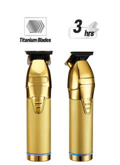 Generic New Barber Hair Clipper Gold Electric Cordless Trimmer for Men Professional Haircuts Carving Beard Razor  - Image 1