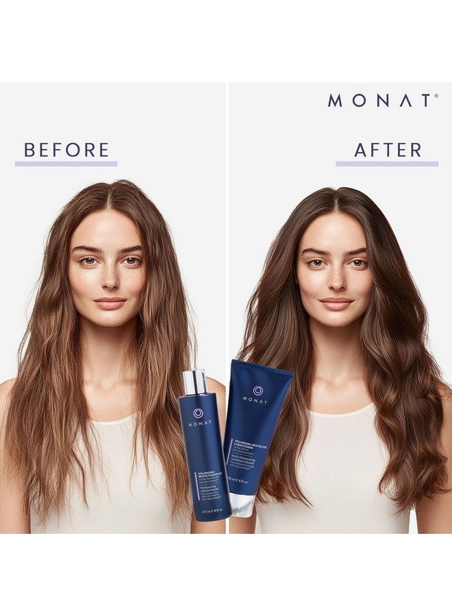 مونات مجموعة شامبو وبلسم مونات المكثفة، غنية بـ REJUVENIQE للشعر الخفيف إلى المتوسط - تعزز كثافة الشعر وتقويه بالبيوتين والكولاجين والفيتامينات - تحمي من الأشعة فوق البنفسجية | 236 مل و177 مل - Image 4