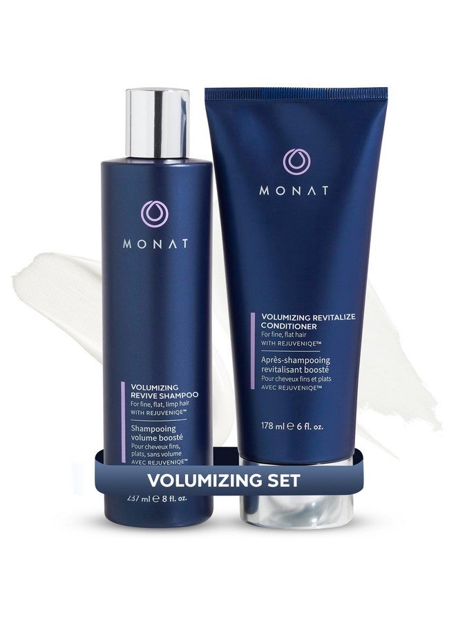 مونات مجموعة شامبو وبلسم مونات المكثفة، غنية بـ REJUVENIQE للشعر الخفيف إلى المتوسط - تعزز كثافة الشعر وتقويه بالبيوتين والكولاجين والفيتامينات - تحمي من الأشعة فوق البنفسجية | 236 مل و177 مل - Image 1