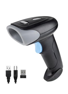 SYOSI Wireless Barcode Scanner 1D 2D QR Code Scanner Handheld Laser Bar Code Reader 3 in 1 with Bluetooth 2.4G Wireless and USB Wired 100m Transmission Distance Shock Dust Proof Hands Free  - Image 1