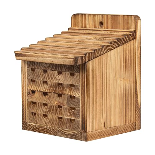 BalterFF Bee Houses for The Garden Insect Bee Hotel Carpenter Wood Bee House of Outside Box - Image 1