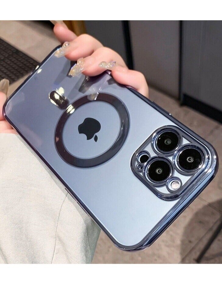 ELTRAZONE For iPhone 14 Pro Max Clear Case Slim Plating MagSafe Magnetic Cover - Image 1