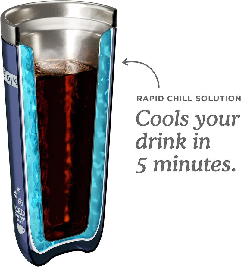Zoku Ice Coffee Maker with Straw 325 ml | Instant Iced Coffee Maker, Reusable Beverage Chiller - Image 3