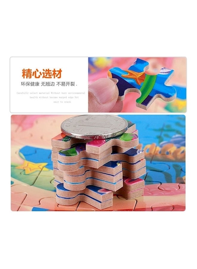 200-Piece Educational Mermaid Jigsaw Puzzle With Metal Box - Image 3