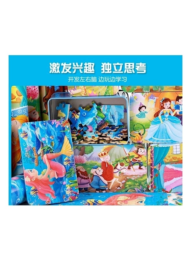 200-Piece Educational Mermaid Jigsaw Puzzle With Metal Box - Image 1