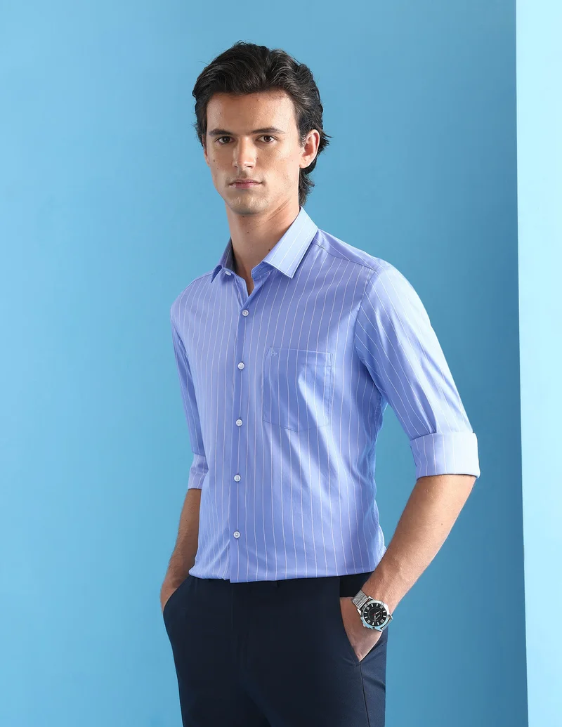 Arrow Blue ARAJSH0509 ME. BLUE Mens Shirt for Men | Best Price UAE