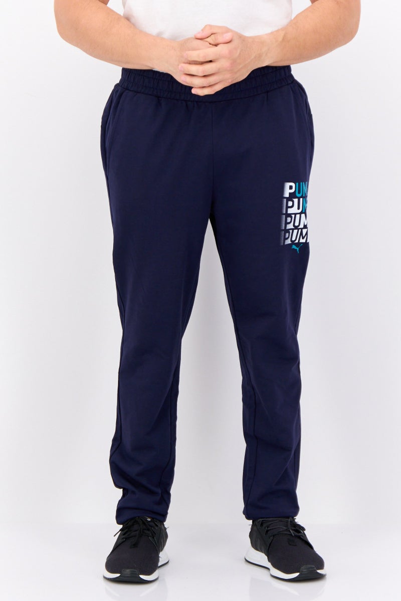 PUMA Men Slim Fit Training Sweatpants, Navy  - Image 1