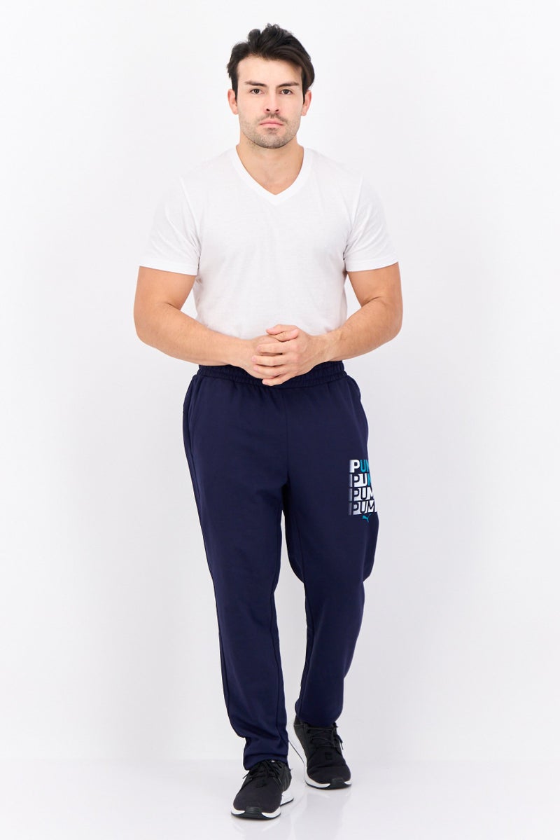 PUMA Men Slim Fit Training Sweatpants, Navy  - Image 4
