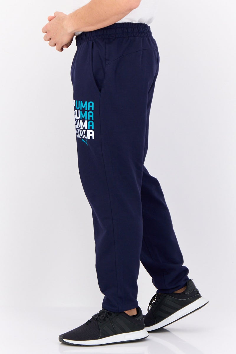 PUMA Men Slim Fit Training Sweatpants, Navy  - Image 3