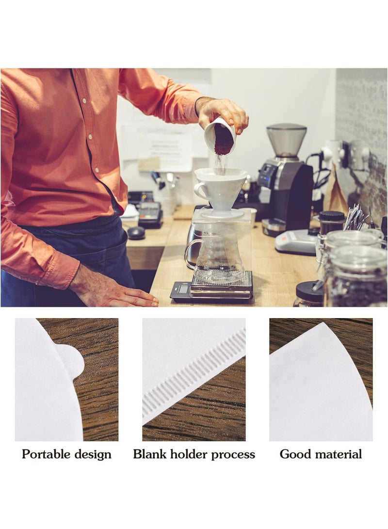 100 Piece Coffee Paper Filter V60 Size 02, Disposable Pour Over Coffee Filters for V60 Cone Drippers, Precision-Cut Paper Filters for Home, Office & Cafe Brewing - Image 4