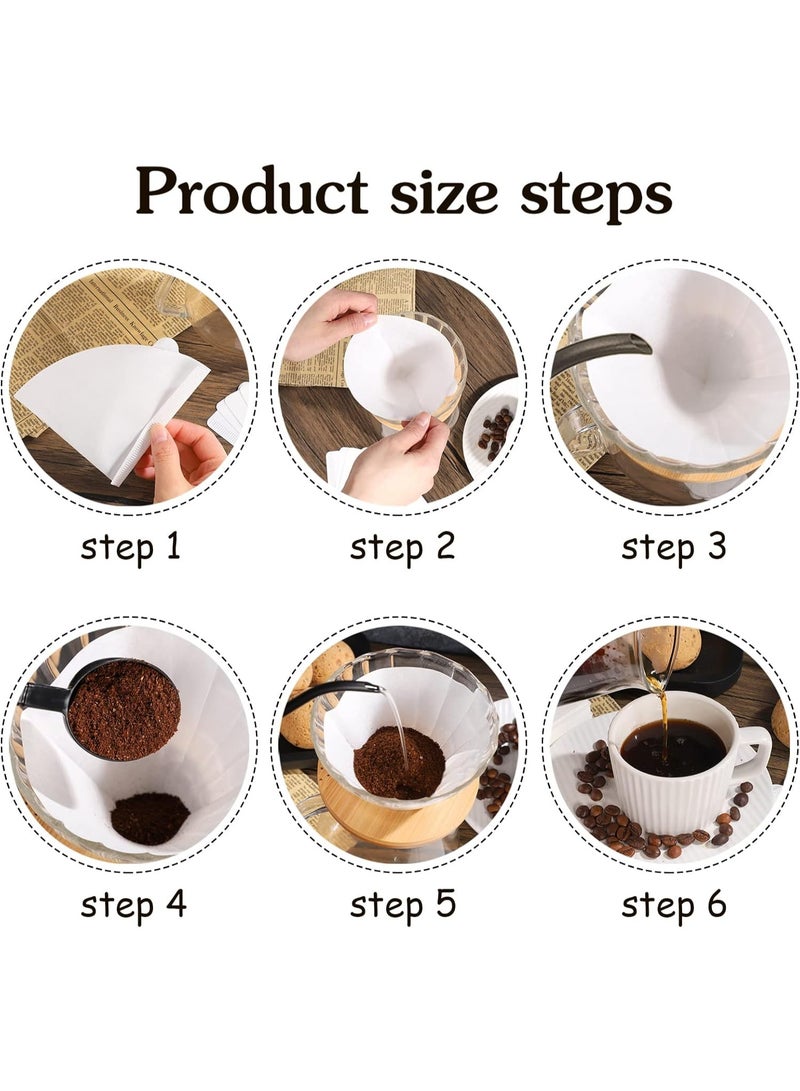 100 Piece Coffee Paper Filter V60 Size 02, Disposable Pour Over Coffee Filters for V60 Cone Drippers, Precision-Cut Paper Filters for Home, Office & Cafe Brewing - Image 3