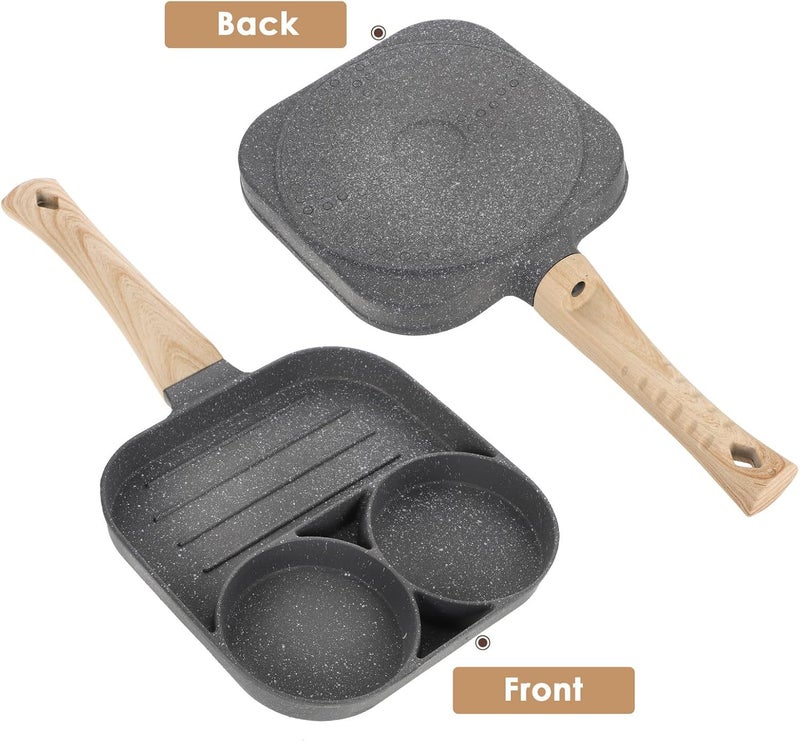 Nonstick Egg Frying Pan Omelette Pan Small Size Dual-use for Gas and Induction Stoves Sturdy Cooking Skillet for Breakfast and Pancake Making - Image 3
