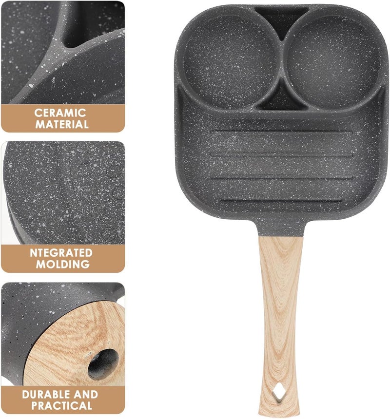 Nonstick Egg Frying Pan Omelette Pan Small Size Dual-use for Gas and Induction Stoves Sturdy Cooking Skillet for Breakfast and Pancake Making - Image 4
