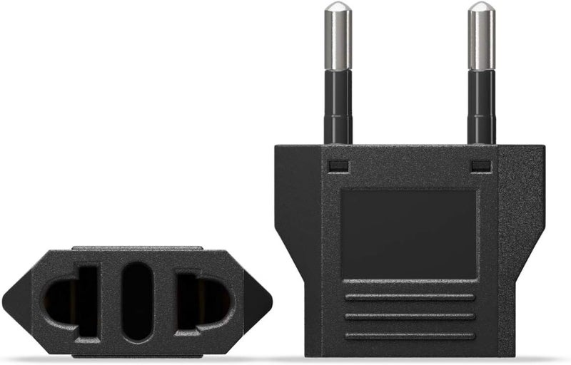 Unidapt European Travel Plug Adapter Type C - 4 Pack, US to Europe Pin Converter for Italy, Spain, Germany, France & More - Reliable Power Outlet Adaptor for EU Travel, Compact & Safe Design, Black - Image 2