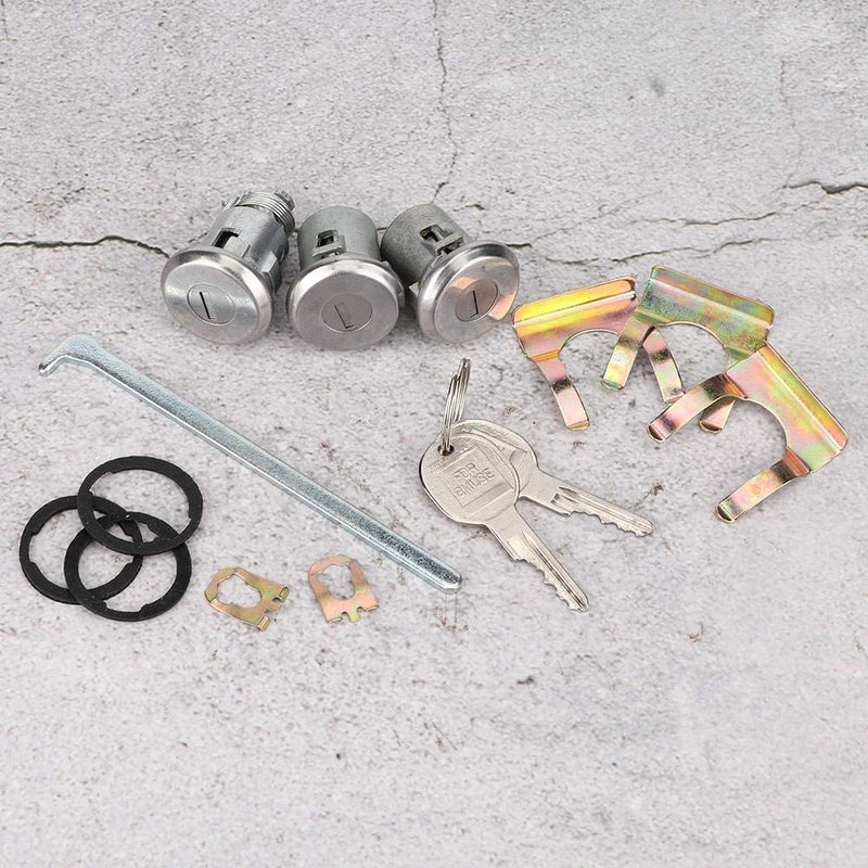 EVGATSAUTO Door Trunk Key, Door Lock Cylinder Cutlass Doors/Trunk Cutlass Lock Locks Set Door Trunk Key Kit 654394765282 Replacement - Image 4