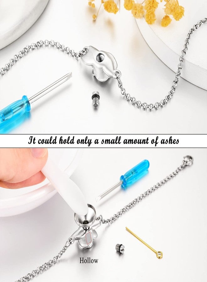 XIUDA Urn Bracelet for Ashes Rose Ashes Bracelet for Women Cremation Bracelet Ashes Holder Bangle Link Chain - Image 4