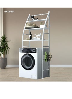 ECARES ECARES® Washing Machine Storage Rack, 3 Tier, Bathroom Organizer, Laundry Room Shelve, Utility Shelve, Freestanding Shelf, Heavy Duty, Sturdy, Anti Tilt, Space Saver Toilet, Laundry, Restroom, White.  - Image 1