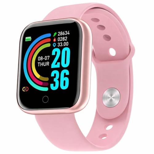MARVIK M I D116 Fitness Band Smart Watch for Men, Women, Boys, Girls, Kids, Single Touch Interface, IP68 Waterproof with Daily Activity Tracker, Heart Rate Sensor, Watch for Android and iOS Phones - Pink - Image 1